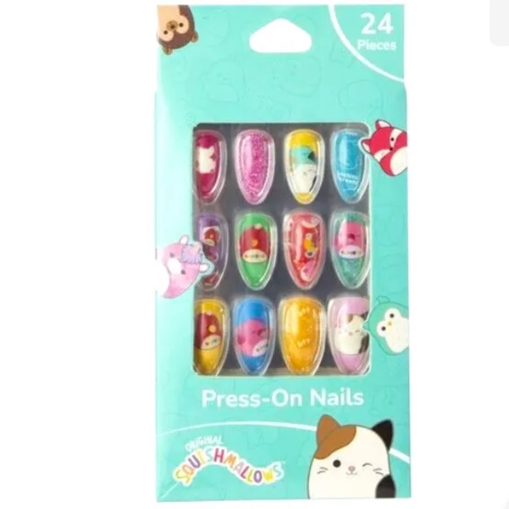 NIB Original Squishmallows PRESS-ON NAILS SET OF 24 LIMITED EDITION